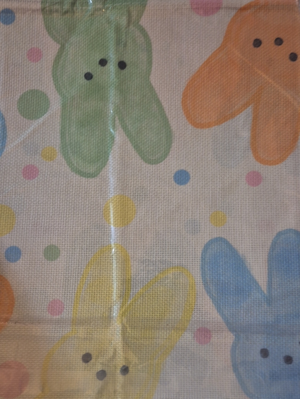 XCHI Colorful Dots Cute Bunny Watercolor Rabbits Easter Table Runner Table Decor